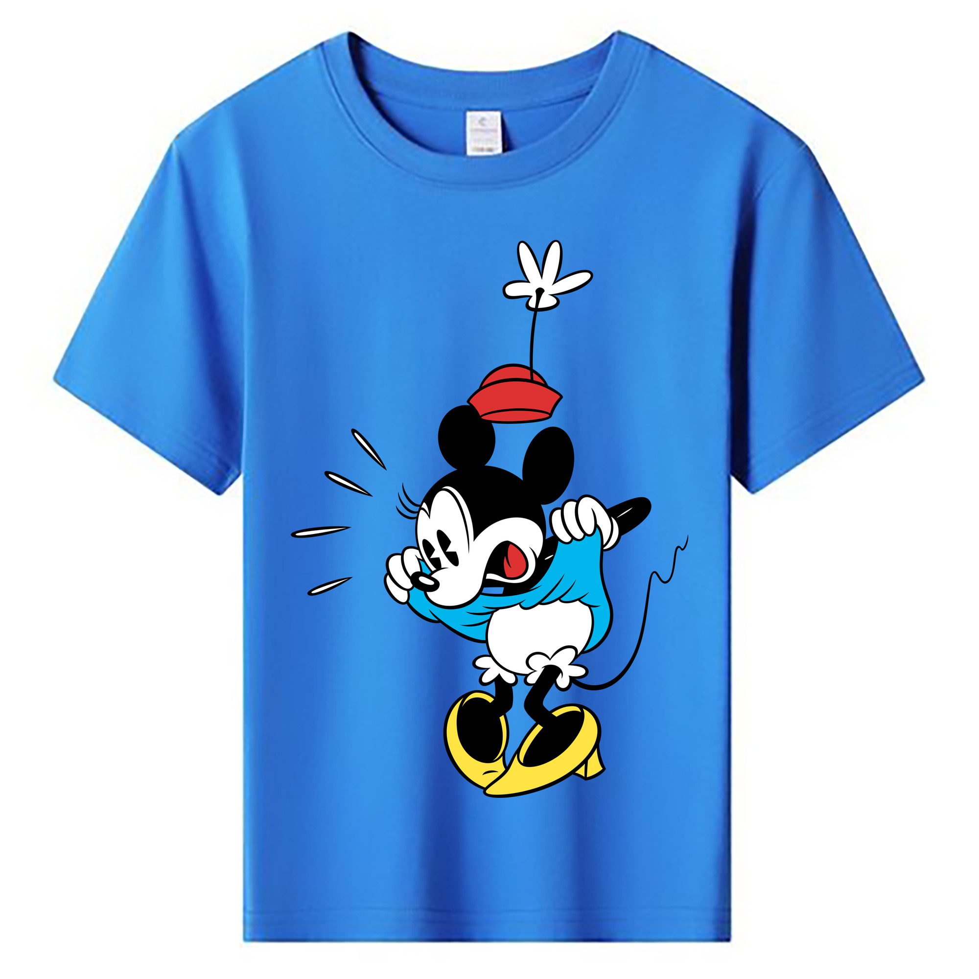 ミッキーマウス Mickey Mouse 綿100％キッズTシャツ（フロントプリント）